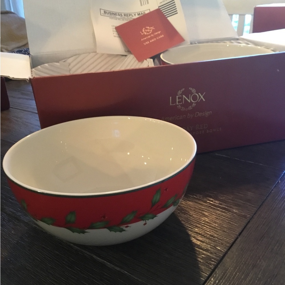 Lenox Holiday Red and Green Bowls